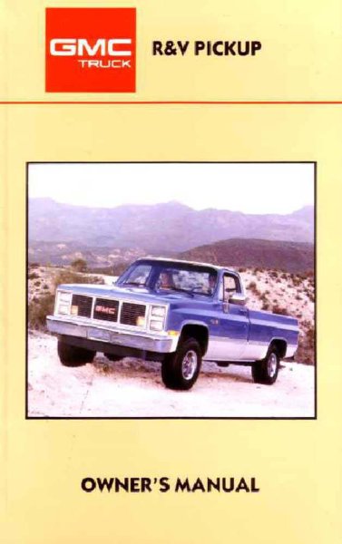 1987 GMC Sierra Owner's Manual