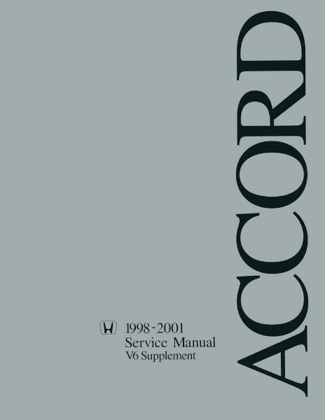 1998–2001 Honda Accord V6 Engine Factory Shop Service Manual