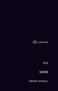 2026 Lexus GX 550 Owner's Manual