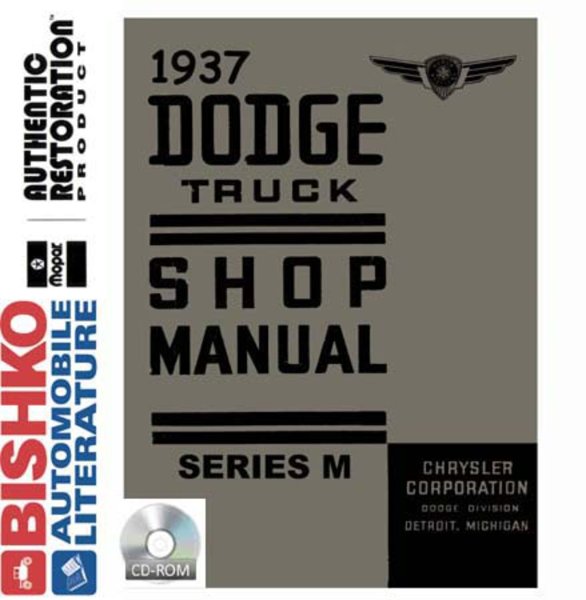 1937 Dodge Series M Truck Factory Shop Service Manual
