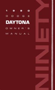 1990 Dodge Daytona Owner's Manual