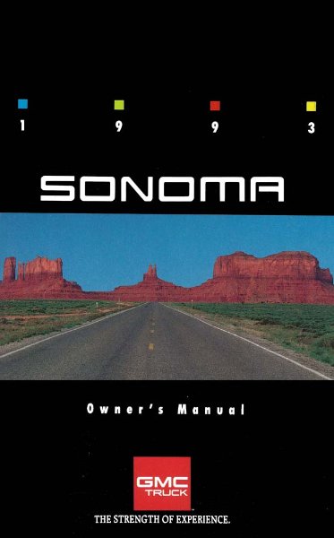 1993 GMC Sonoma Owner's Manual