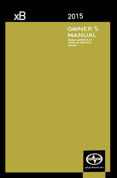 2015 Scion Scion XB Owner's Manual