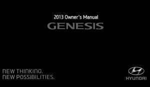 2013 Hyundai Genesis Owner's Manual