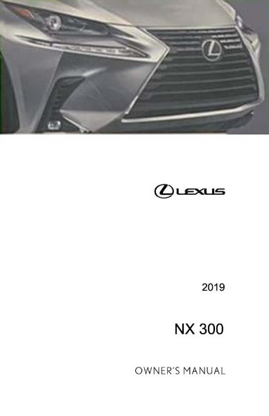 2019 Lexus NX 300 Owner's Manual