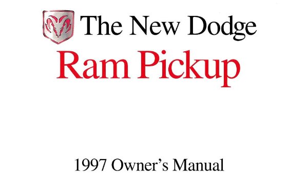 1997 Dodge Ram Truck (no diesel) Owner's Manual