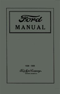 1920–1926 Ford Model T Owner's Manual