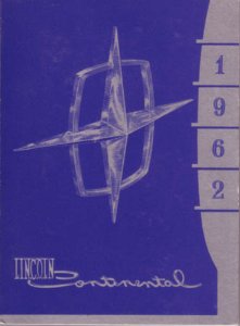 1962 Lincoln Continental Owner's Manual