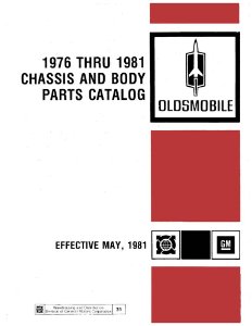 1976–1981 Oldsmobile All Models Parts Book