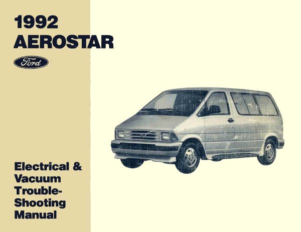 1992 Ford Truck Aerostar Wiring Diagrams Manual
