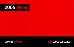 2005 Dodge Neon Owner's Manual