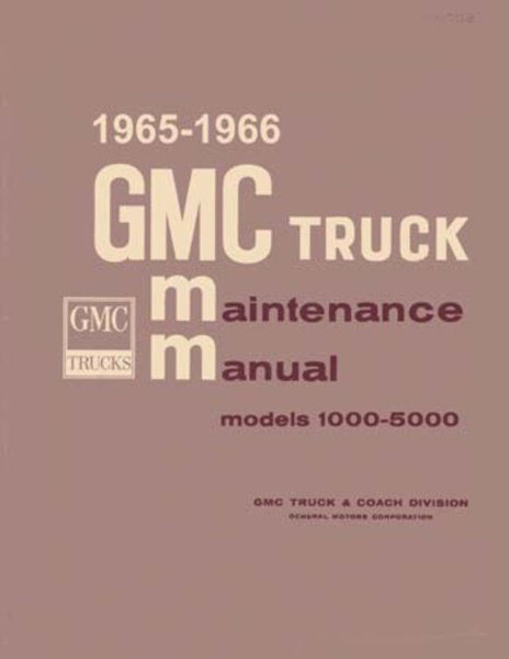 1965 1966 GMC Shop Service Repair Manual