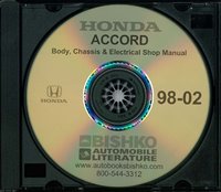 1998-2002 HONDA ACCORD Body, Chassis & Electrical Service Manual w/V-6 Supp sample image