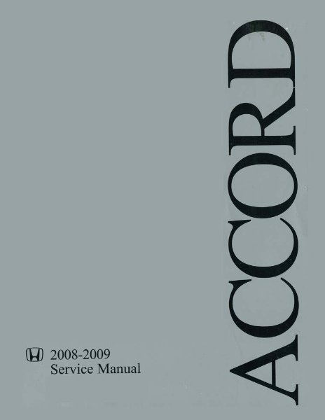 2008–2009 Honda Accord Factory Shop Service Manual