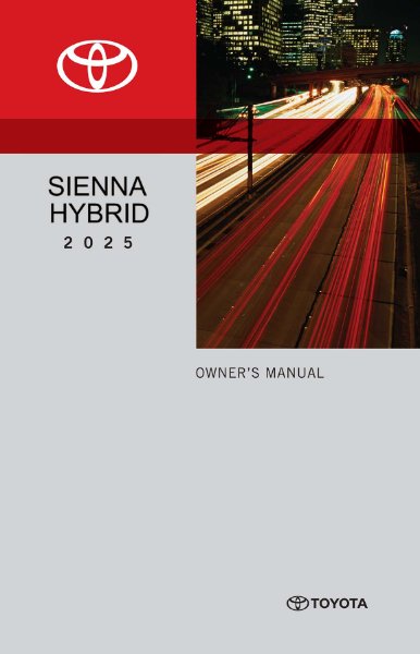 2025 Toyota Sienna Hybrid Owner's Manual