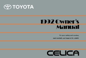 1992 Toyota Celica Owner's Manual