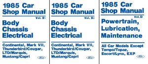 1985 Ford LTD, Mustang, Thunderbird, Continental, Mark VII, Capri, Cougar