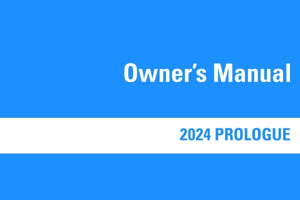 2024 Honda Prologue Owner's Manual