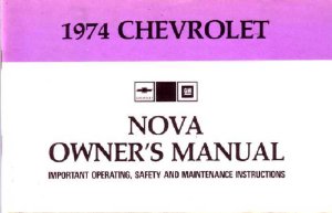 1974 Chevrolet Nova Owner's Manual