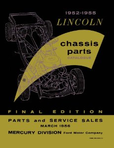 1952–1955 Lincoln All Models Parts Book