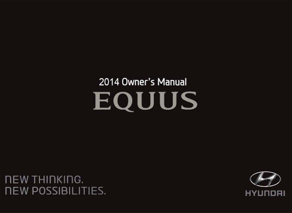 2014 Hyundai EQUUS Owner's Manual