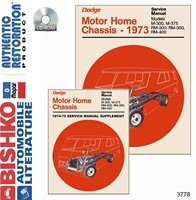 1973 DODGE MOTOR HOME w/ 74-75 Supplement Chassis & Electrical Service Manual sample image