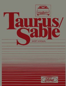 1987 Ford Taurus, Sable Factory Shop Service Manual