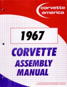 1967 Chevrolet Corvette Assembly Manual Book Rebuild Instructions Illustrations