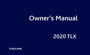 2020 Acura TLX Owner's Manual