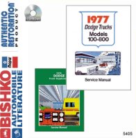 1977 1978 Dodge D/W 100-800 Pickup Truck Shop Service Repair Manual PDF Engine sample image