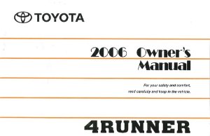 2006 Toyota 4Runner Owner's Manual