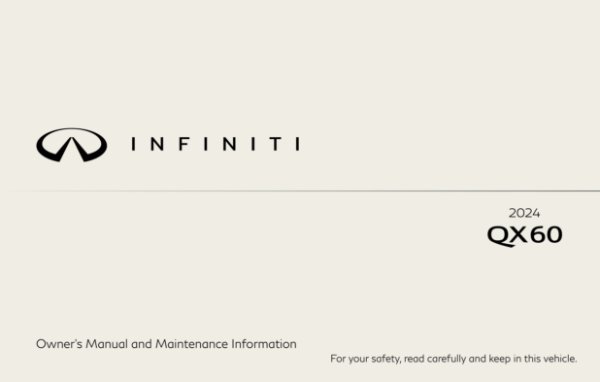 2024 Infiniti QX60 Owner's Manual