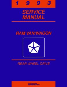 1993 Dodge Truck Ram Van, Ram Wagon Factory Shop Service Manual