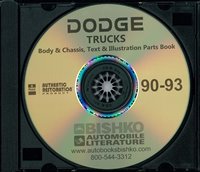 1990-93 DODGE TRUCK Body & Chassis, Text & Illustration Parts Book sample image