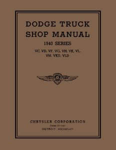 1940 Dodge Truck All Models Factory Shop Service Manual