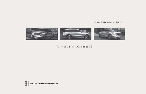 2020 Lincoln Aviator Hybrid Owner's Manual