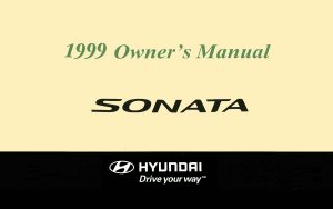 1999 Hyundai Sonata Owner's Manual