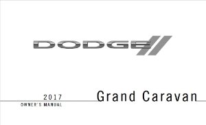 2017 Dodge Grand Caravan Owner's Manual