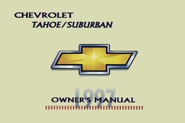 1997 Chevrolet Tahoe, Suburban Owner's Manual