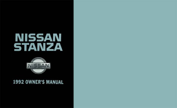 1992 Nissan Stanza Owner's Manual