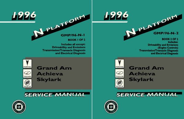 1996 Buick Skylark, Achieva, Grand Am Factory Shop Service Manual