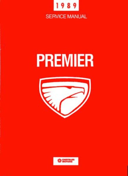 1989 Eagle Premier Factory Shop Service Manual