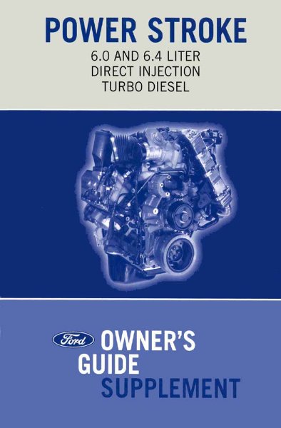 2009 Ford 6.0L, 6.4L Turbo Diesel Supplement ONLY Owner's Manual