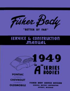 1949 Chevrolet Oldsmobile Pontiac A-Body Shop Service Repair Manual Book Engine