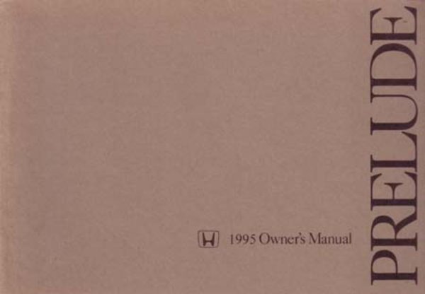 1995 Honda Prelude Owner's Manual