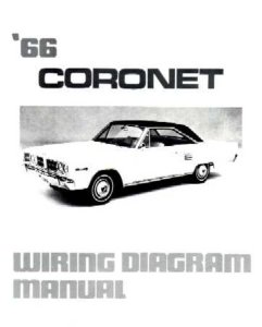 1966 Dodge Coronet Electrical Wiring Diagrams Schematics Manual Book