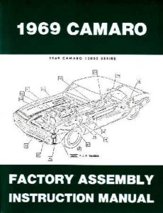 1969 Chevrolet Camaro Assembly Manual Book Rebuild Instruction Illustrations