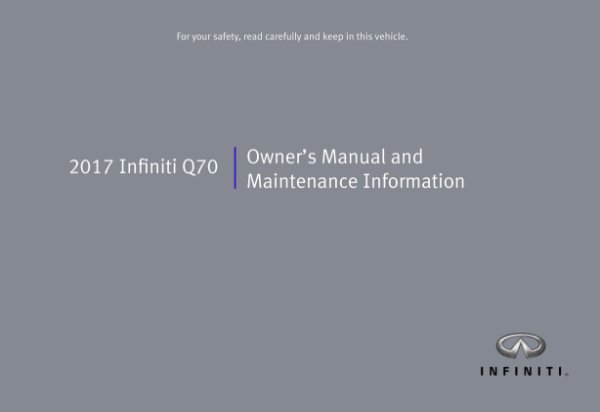 2017 Infiniti Q70 Owner's Manual