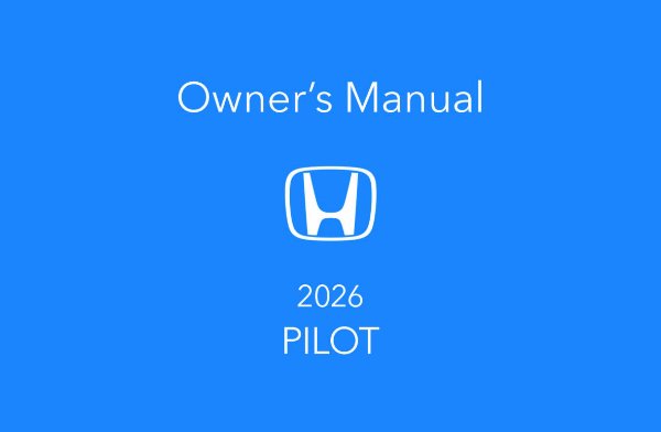 2026 Honda Pilot Owner's Manual