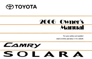 2006 Toyota Solara Owner's Manual